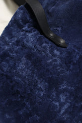 SHADE - Sac à bandoulière bourse velours bleu